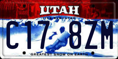 UT license plate C178ZM