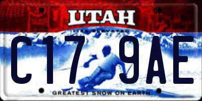 UT license plate C179AE