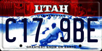 UT license plate C179BE