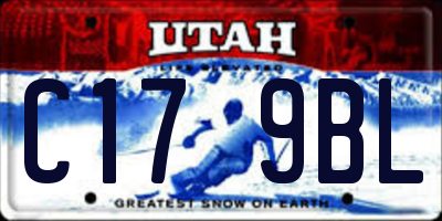 UT license plate C179BL