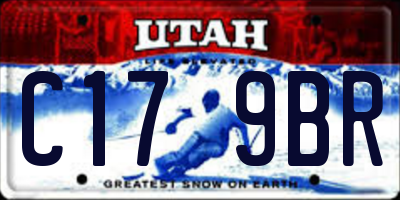 UT license plate C179BR