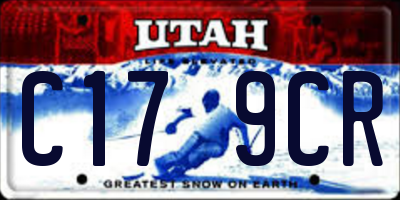 UT license plate C179CR