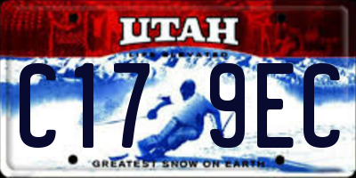 UT license plate C179EC