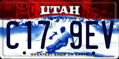 UT license plate C179EV