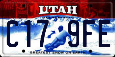 UT license plate C179FE