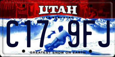 UT license plate C179FJ