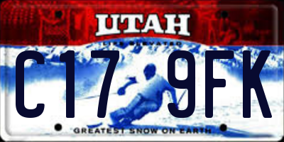 UT license plate C179FK