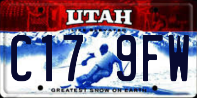 UT license plate C179FW
