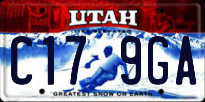 UT license plate C179GA