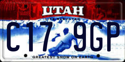 UT license plate C179GP
