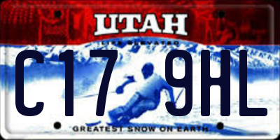 UT license plate C179HL