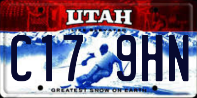 UT license plate C179HN