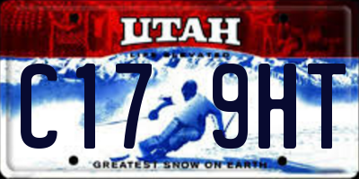 UT license plate C179HT