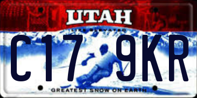 UT license plate C179KR