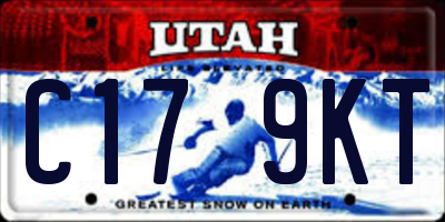 UT license plate C179KT