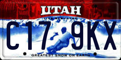 UT license plate C179KX