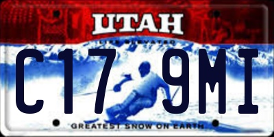 UT license plate C179MI