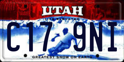 UT license plate C179NI