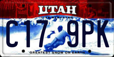 UT license plate C179PK