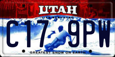 UT license plate C179PW