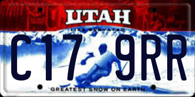 UT license plate C179RR