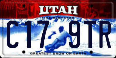 UT license plate C179TR