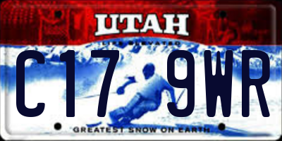 UT license plate C179WR