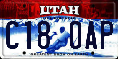 UT license plate C180AP