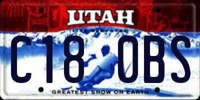 UT license plate C180BS