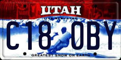 UT license plate C180BY