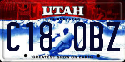 UT license plate C180BZ