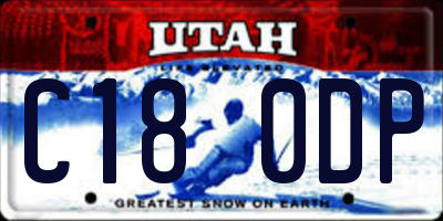 UT license plate C180DP
