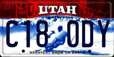 UT license plate C180DY