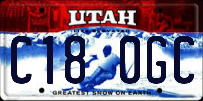 UT license plate C180GC