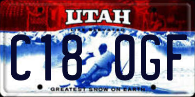 UT license plate C180GF