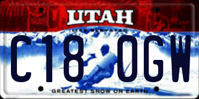 UT license plate C180GW