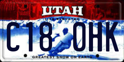 UT license plate C180HK