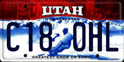 UT license plate C180HL