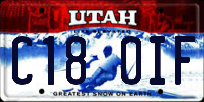 UT license plate C180IF
