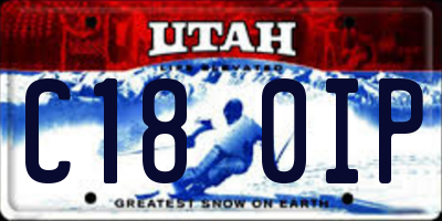UT license plate C180IP