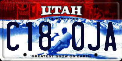UT license plate C180JA