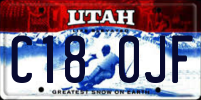 UT license plate C180JF