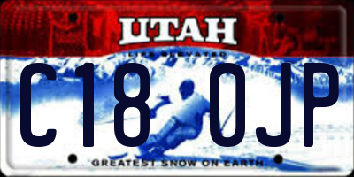 UT license plate C180JP