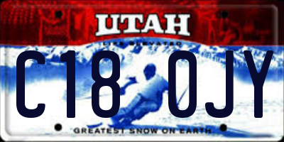UT license plate C180JY