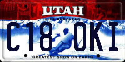 UT license plate C180KI