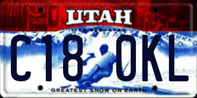 UT license plate C180KL