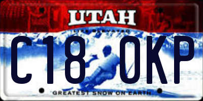 UT license plate C180KP