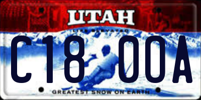 UT license plate C180OA