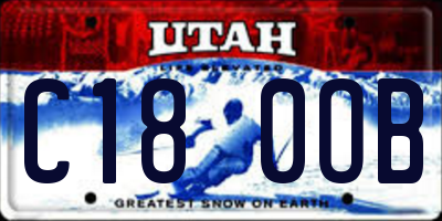 UT license plate C180OB