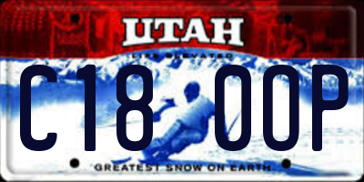 UT license plate C180OP